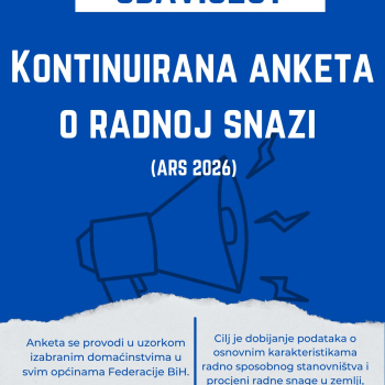 Obavijest: Kontinuirana anketa o radnoj snazi (ARS 2026)